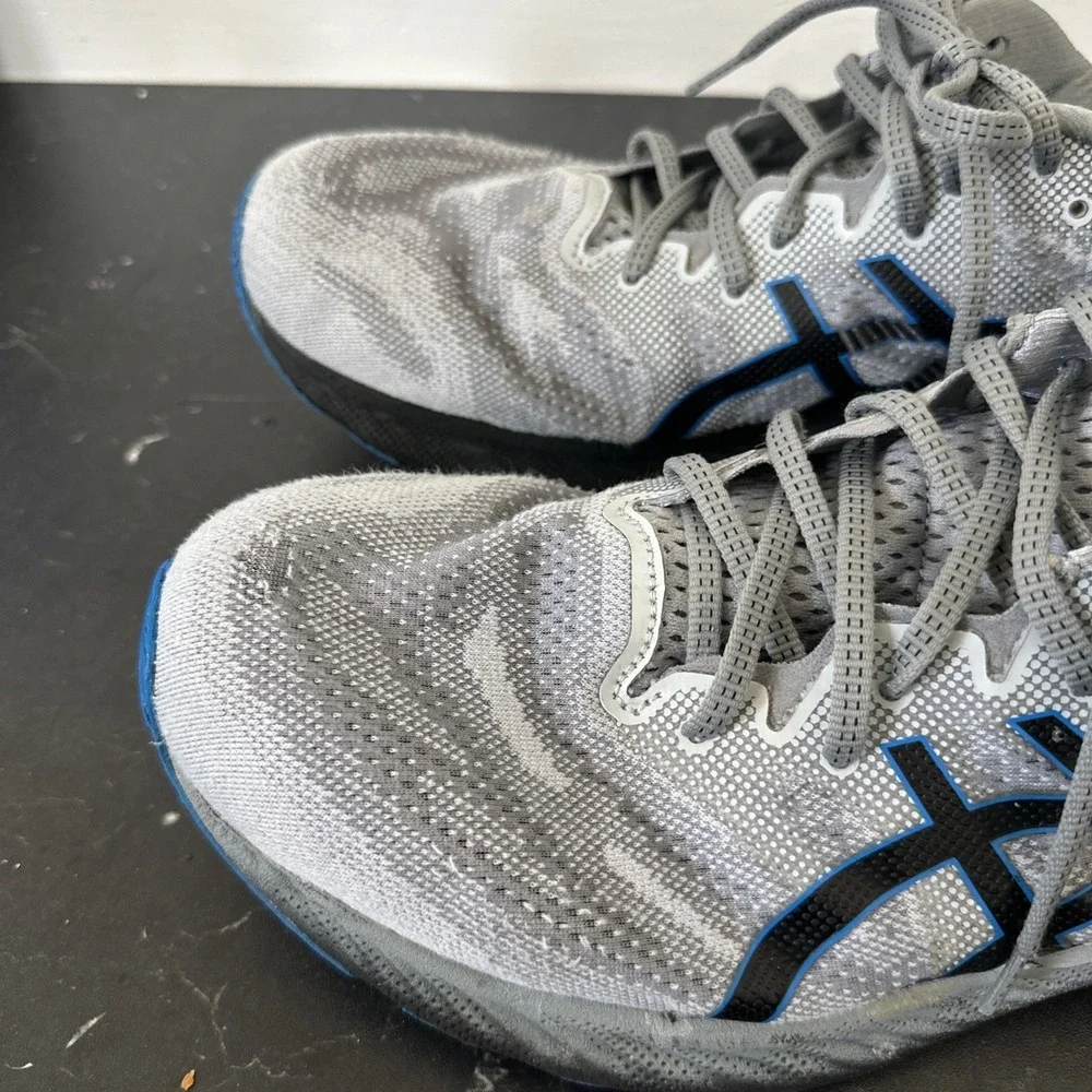 Asics Gel-Nimbus 23 1011B004 Gray Blue Men's US 12.5 Running Shoes Jog Sneakers - Picture 2 of 11